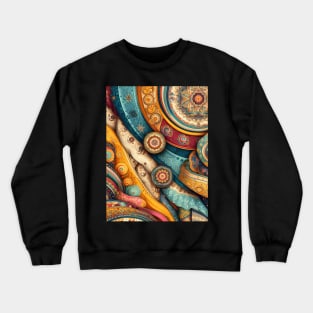 Vibrant Vistas: Celebrating Indian Elegance through Sari Textiles, Rajput Paintings, and More Crewneck Sweatshirt